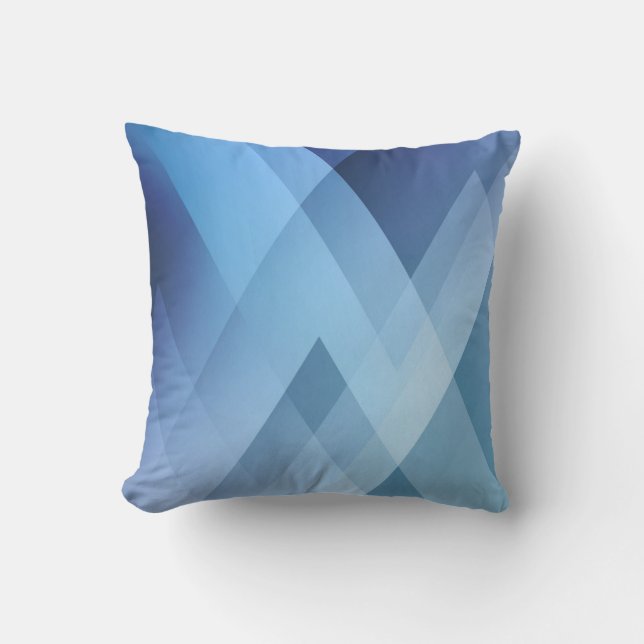 Abstract light background. Blue triangle pattern.  Cushion (Front)