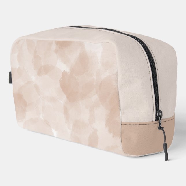 Abstract Light Brown and Tan Dopp Kit (Right Corner)