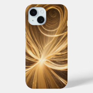 Abstract Light Energy and Cosmic Swirl iPhone 15 Case
