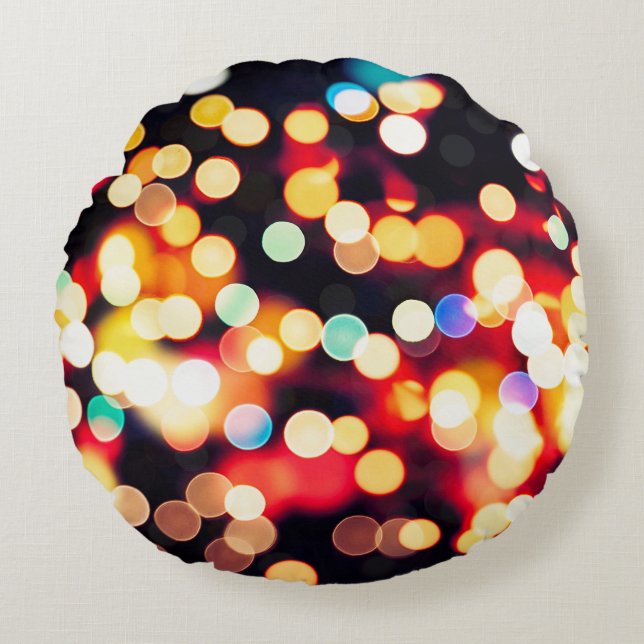 Abstract Light: Simple Texture Background Round Cushion (Front)