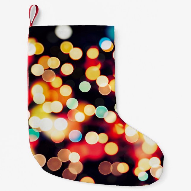 Abstract Light: Simple Texture Background Small Christmas Stocking (Front)
