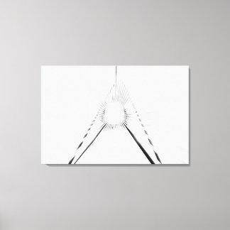 Abstract Light Tunnel Geometry Poster Canvas Print