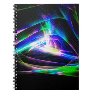 Abstract light waves and black backgroundabstract, notebook