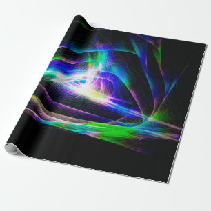 Abstract light waves and black backgroundabstract, wrapping paper