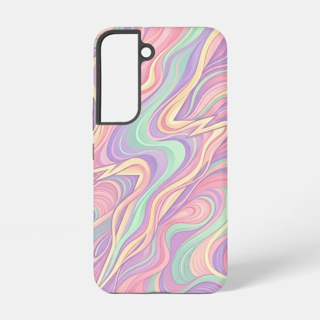 Abstract Lightning Bolt Strike Pastel Samsung Case (Back)