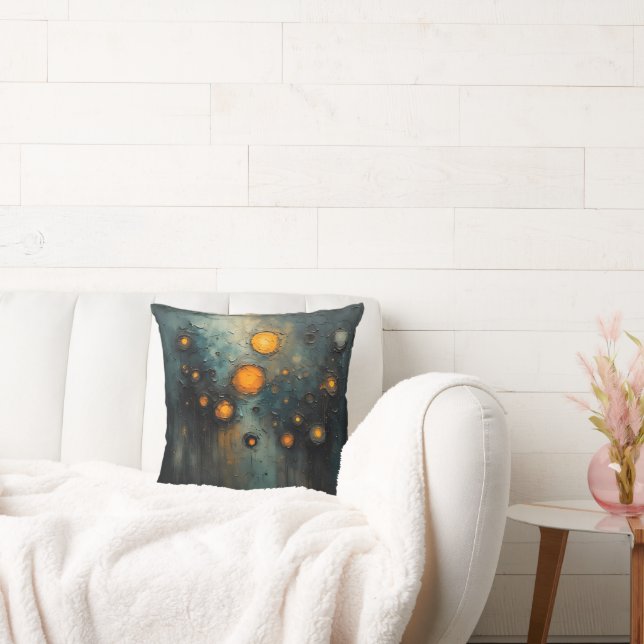 Abstract lights in the dark Ai art design Cushion (Couch)