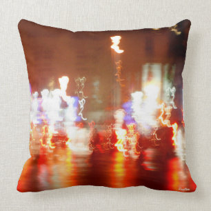 Abstract Lights Throw Pillow