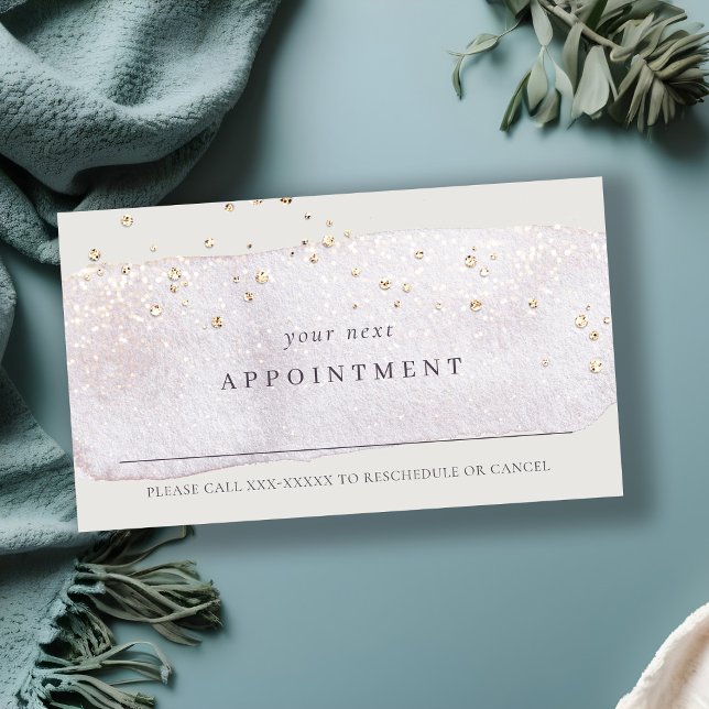 Abstract Lilac Brush Stoke Watercolor Appointment Business Card (Creator Uploaded)