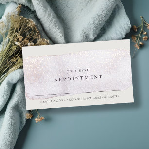 Abstract Lilac Brush Stoke Watercolor Appointment Business Card