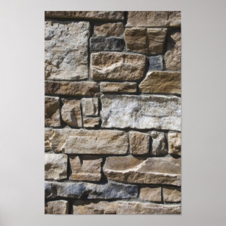 Abstract Limestone Rock Wall Poster