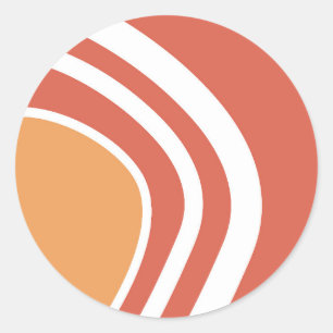 Abstract line art  classic round sticker