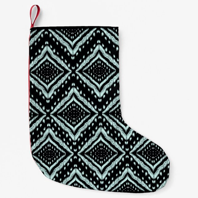 Abstract Line, Beautiful, Ikat seamless pattern, B Small Christmas Stocking (Front)
