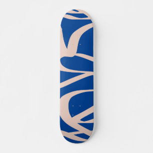 Abstract Line Blue Skateboard