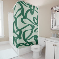 Abstract Line Sage Green Brush Strokes
