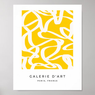 Abstract Line Yellow Poster