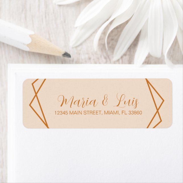 Abstract Linear Earthy Terracotta Tan Wedding  (Insitu)