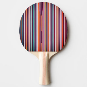 Abstract Linear Harmony – Plum, Gold & Aqua Ping Pong Paddle