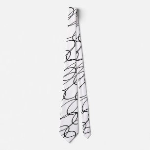 Abstract Linear Ovals Tie