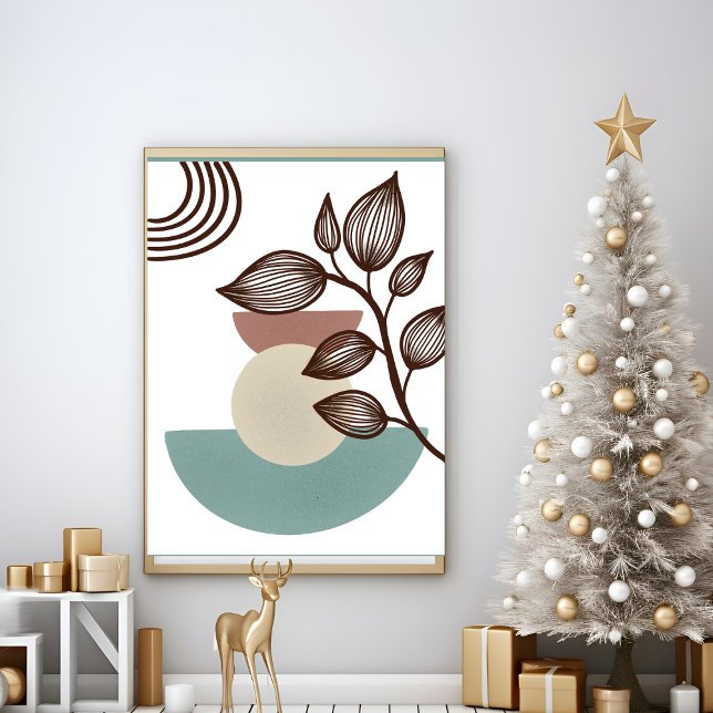 Abstract lineleaves modern minimal wall art poster (Creator Uploaded)