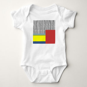 Abstract lines and Rectangles Baby Bodysuit