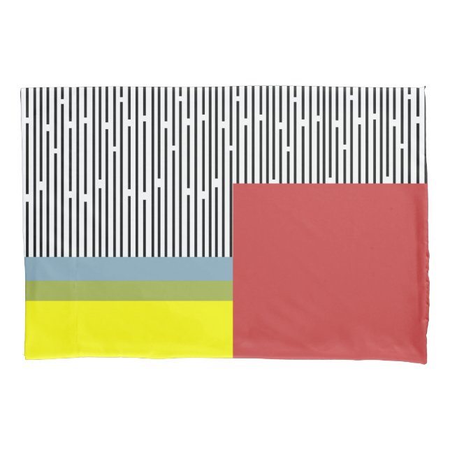 Abstract lines and Rectangles  Pillowcase (Front)