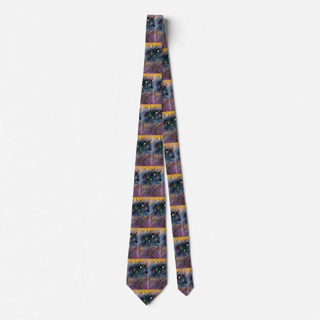 Abstract lines and shapes tie (Front)