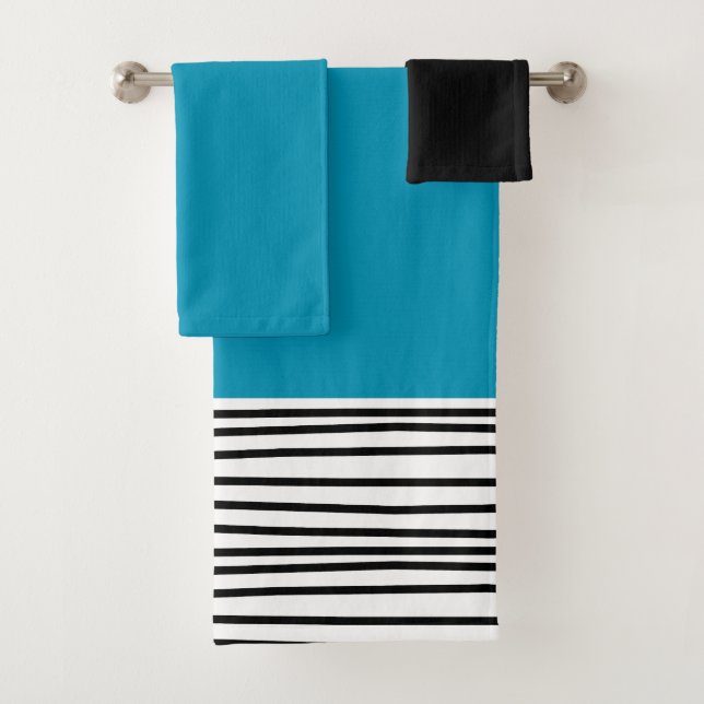 Abstract Lines  Bath Towel Set (Insitu)