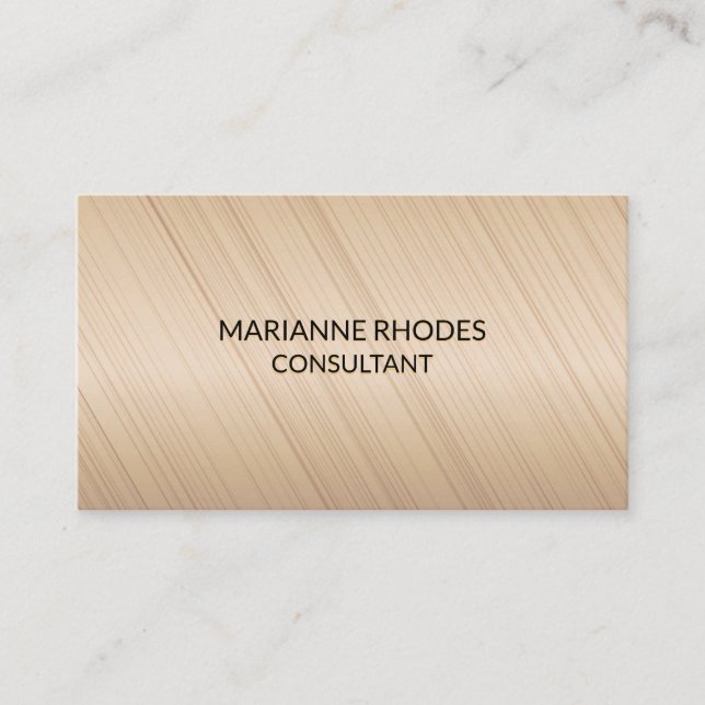 Abstract Lines Brushed Business Card (Front)