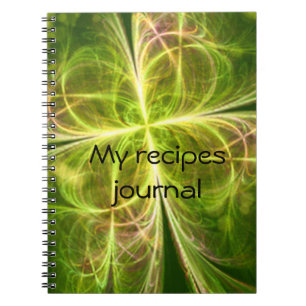 Abstract Lines Green Clover Notebook