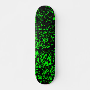 Abstract Lines - Green Skateboard