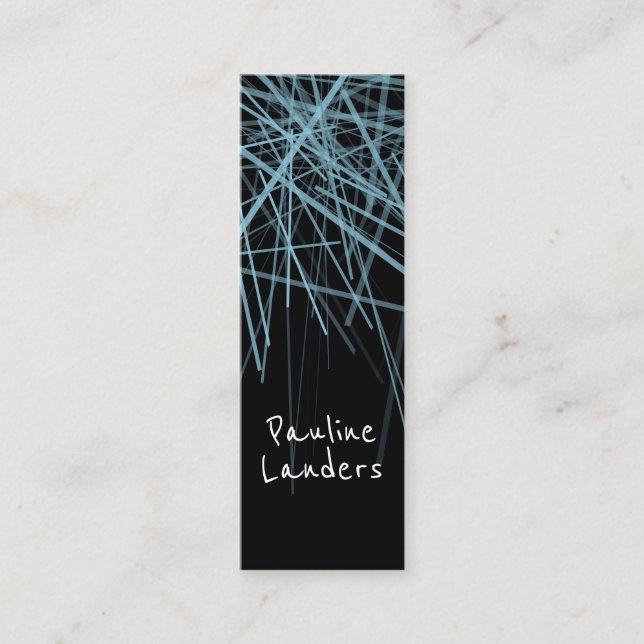 Abstract Lines Mini Business Card (Front)
