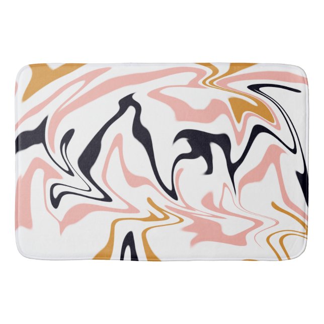 Abstract lines modern  bath mat (Front)