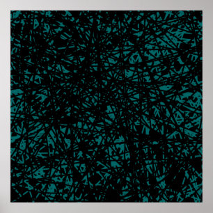 Abstract Lines - Moss Green Poster