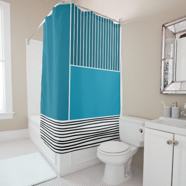 Abstract Lines  Shower Curtain (In Situ)