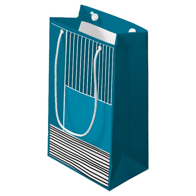 Abstract Lines  Small Gift Bag (Front Angled)