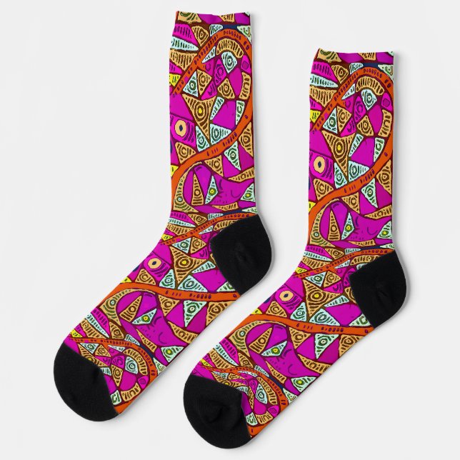 Abstract Lines  Socks (Left)