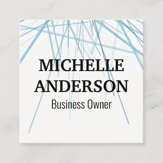 Abstract Lines Square Business Card (Front)