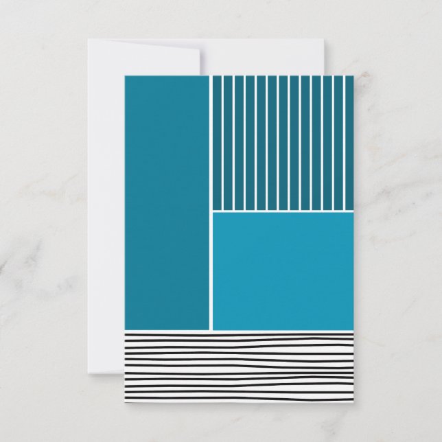 Abstract Lines  Thank You Card (Front)