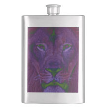 Abstract Lion Classic Flask