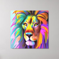 Abstract Lion Face Mystical Fantasy Art