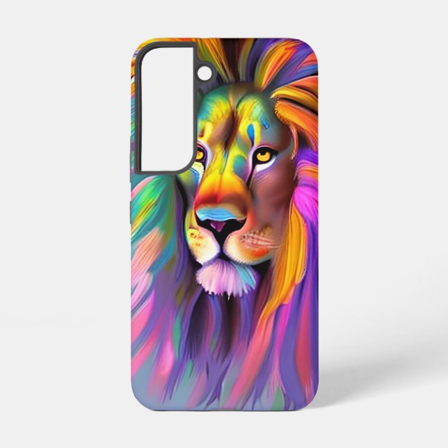 Abstract Lion Face Mystical Fantasy Art Samsung Galaxy S22 Case (Back)