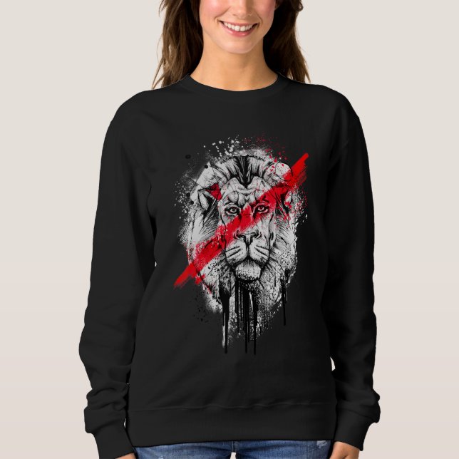 Abstract Lion Graphic For Men And Woman Sweatshirt (Front)