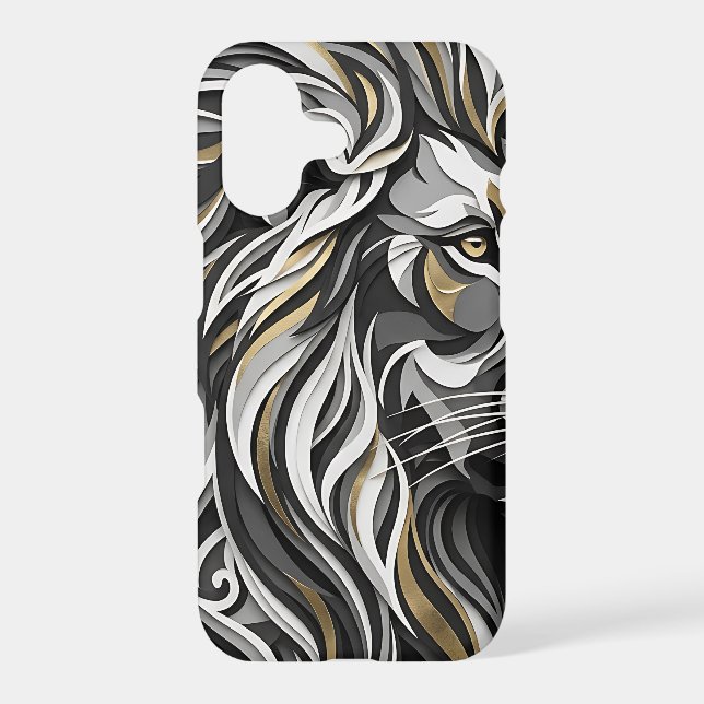 Abstract Lion Mane Gold iPhone Cases (Back)