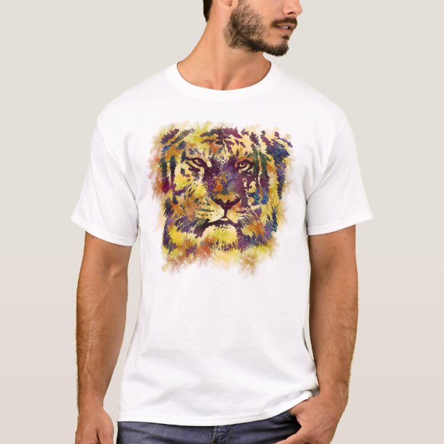 Abstract Lion Paintng T-Shirt (Front)