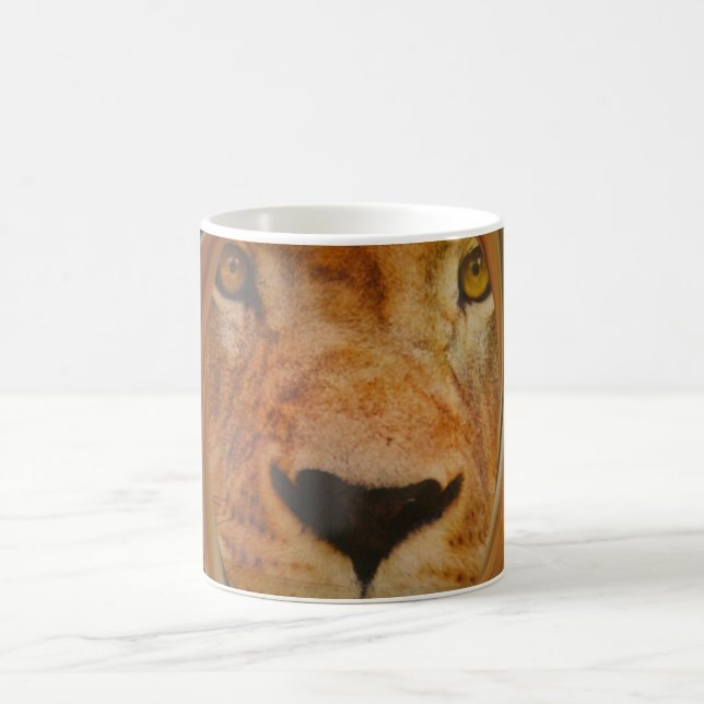Abstract Lion Safari Art Print Coffee Mug (Center)