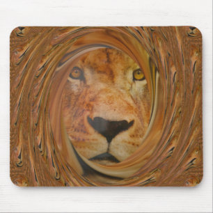 Abstract Lion Safari Art Print Mouse Pad