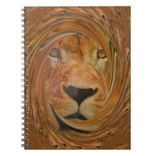 Abstract Lion Safari Art Print Notebook