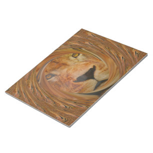 Abstract Lion Safari Art Print Notepad