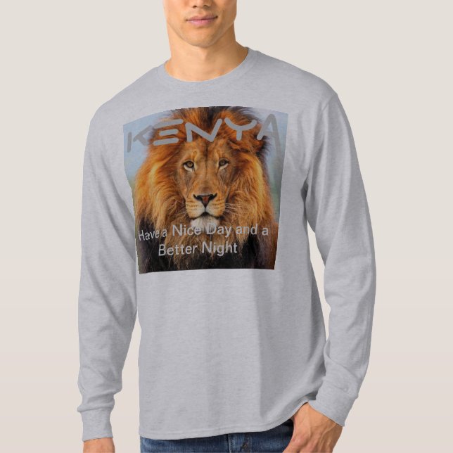 Abstract Lion Safari Art Print T-Shirt (Front)