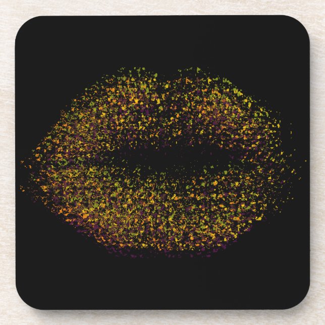 Abstract Lips #20 Coaster (Front)
